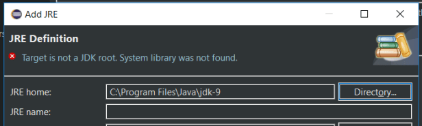 eclipsejdk9error