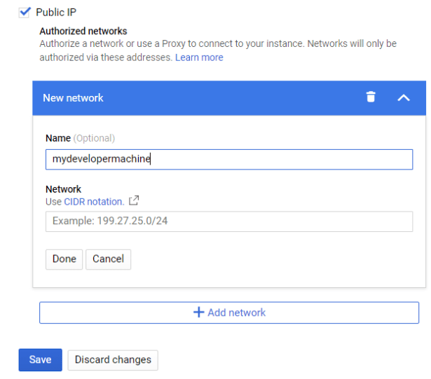 instance connection public 2