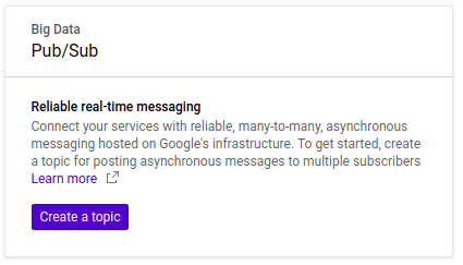 GCP PubSub - Create Topic 1