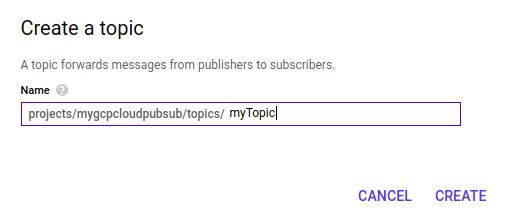 GCP PubSub - create Topic 2