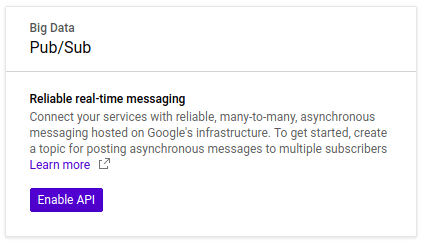 GCP PubSub - Enable API